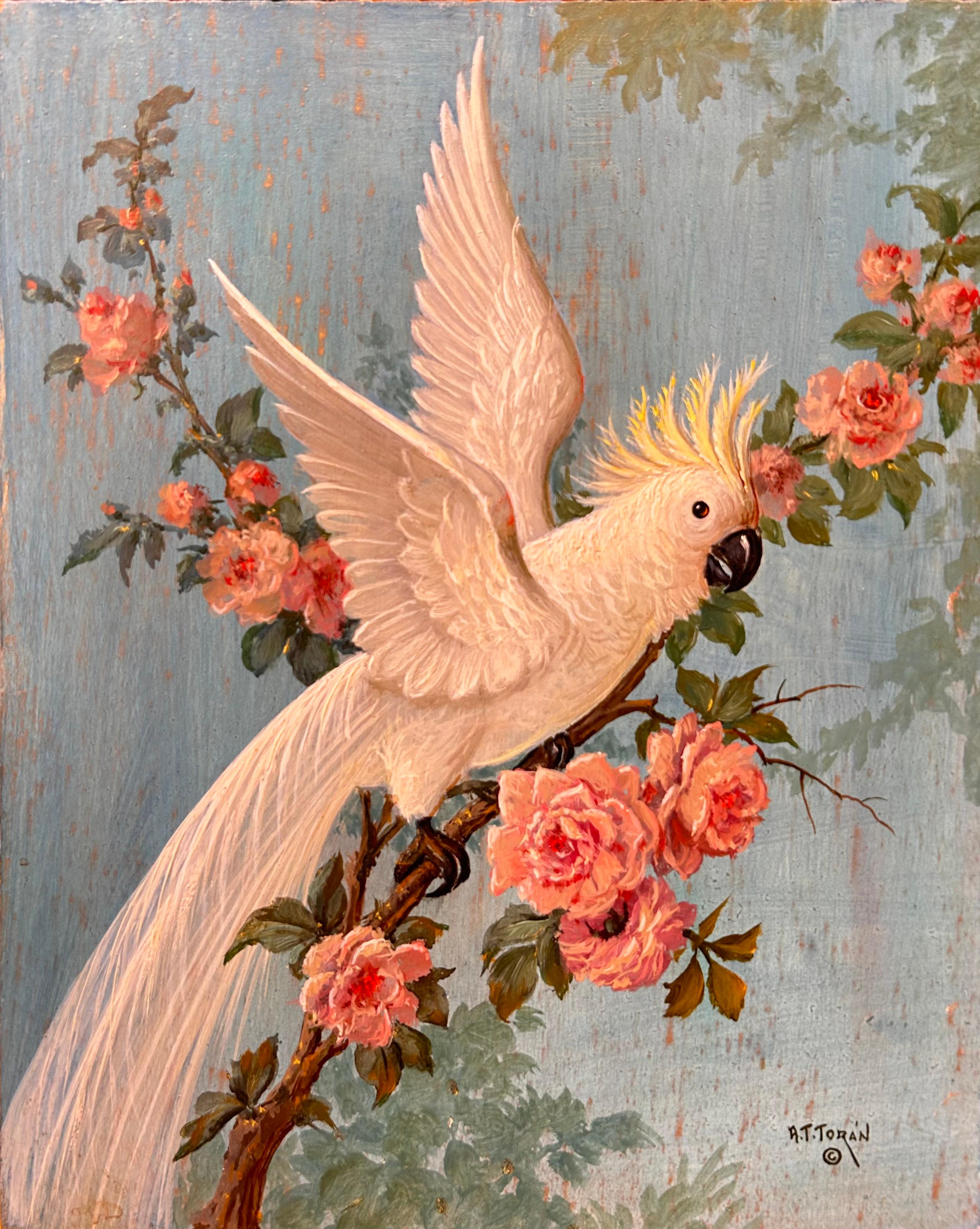 Oil Bird Painting titled 