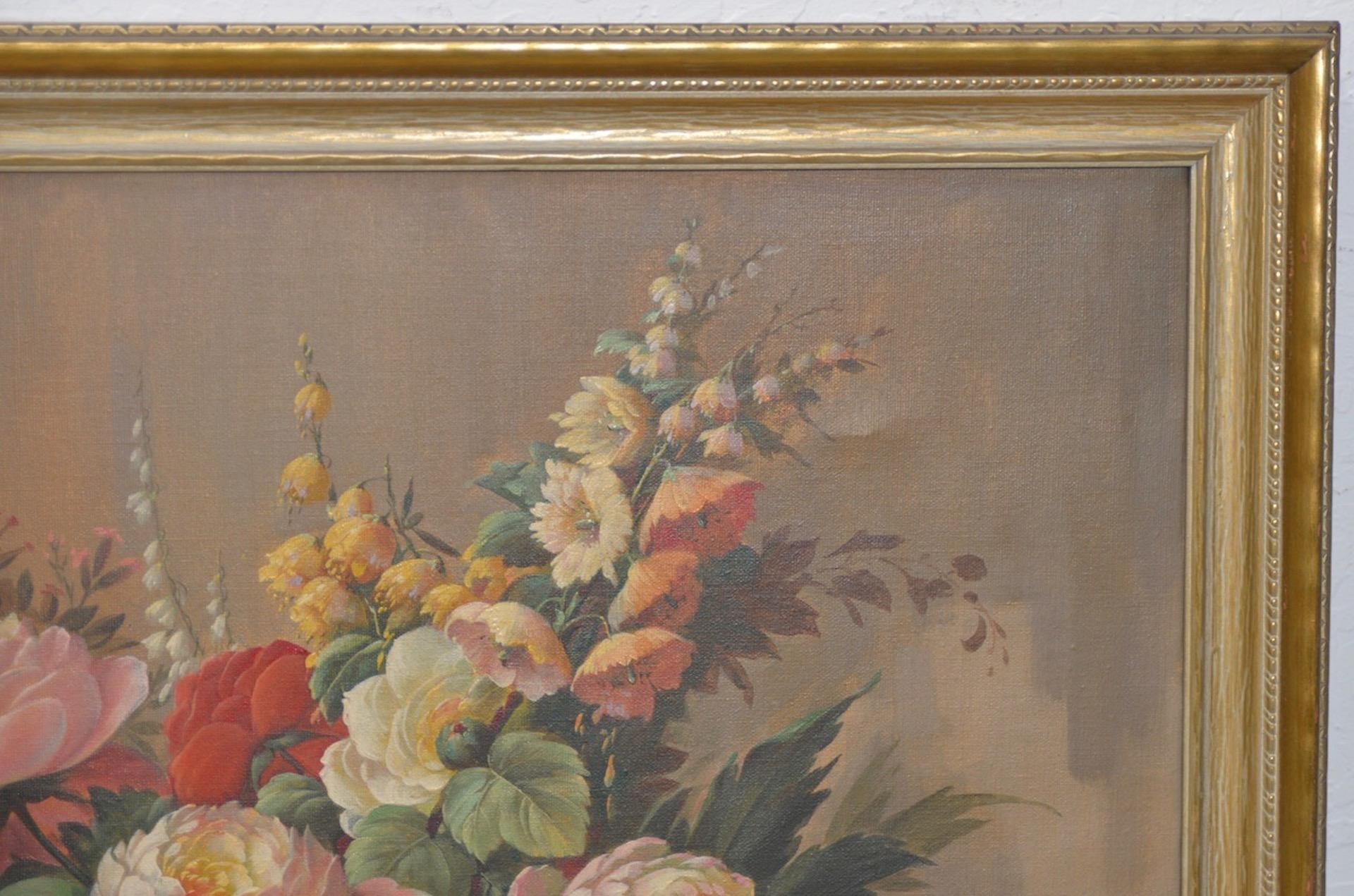 Floral Still Life - Impressionist Art by Alfonso Toran