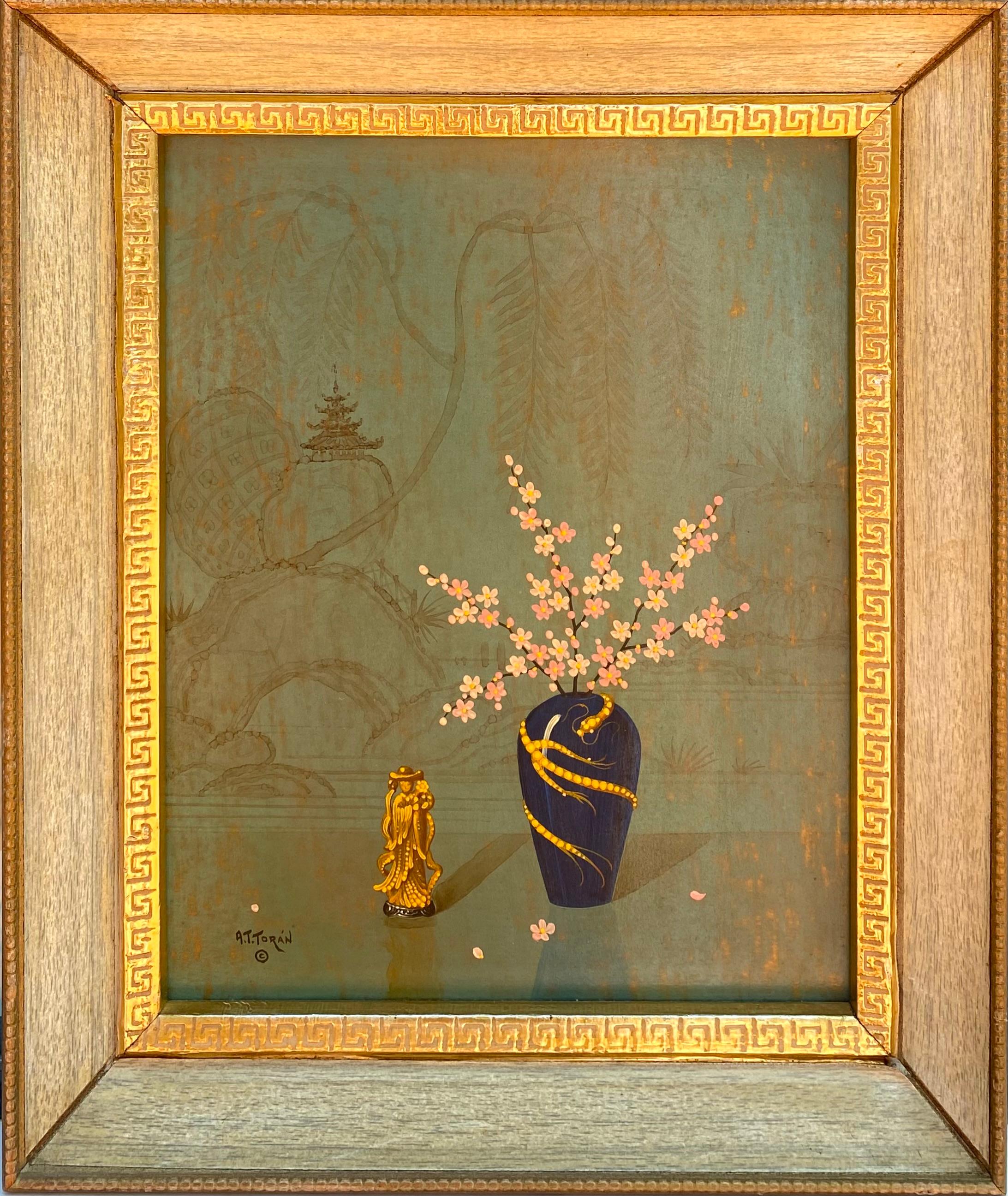 “Oriental Still life 2” - Painting by Alfonso Toran