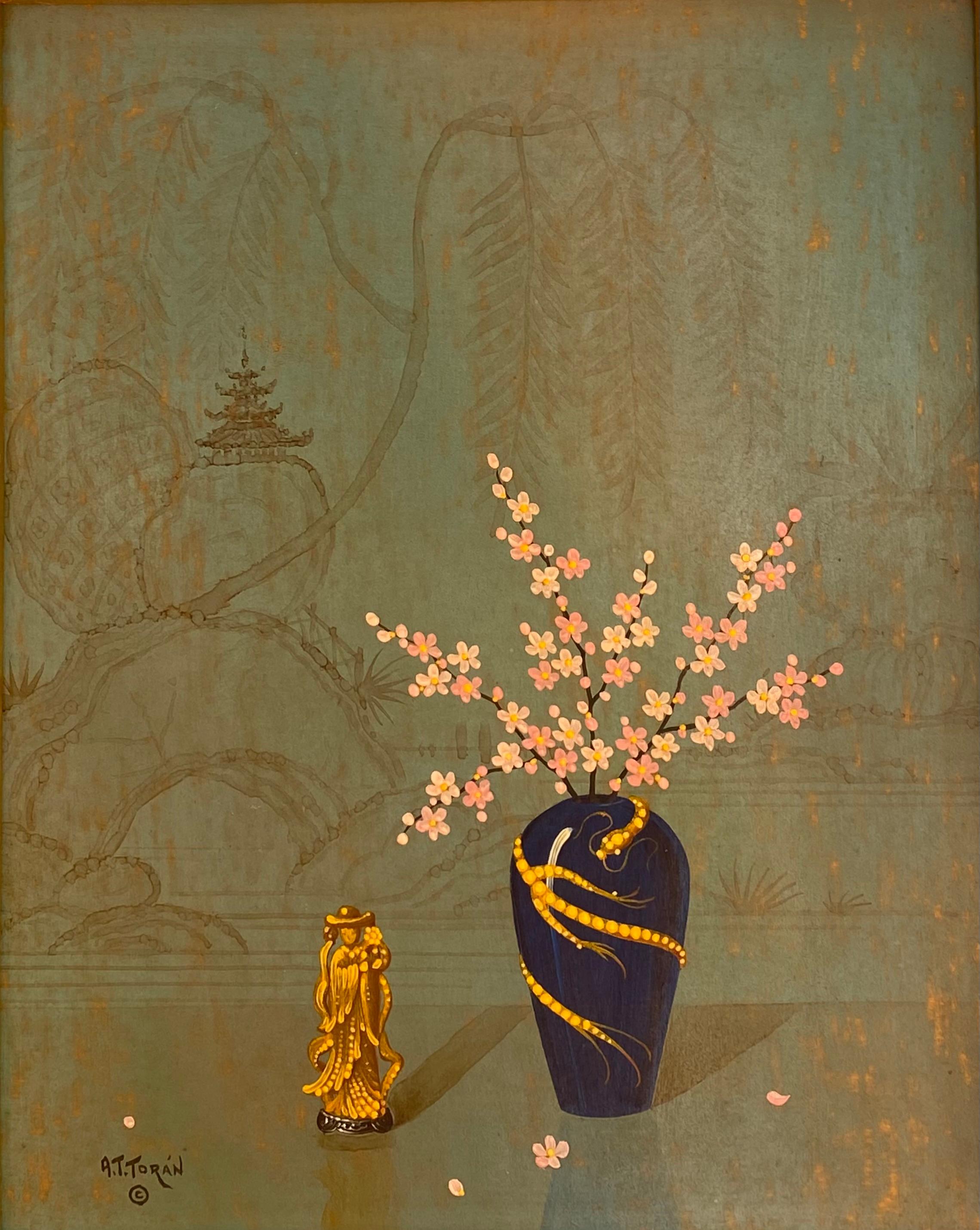 Alfonso Toran Still-Life Painting - “Oriental Still life 2”