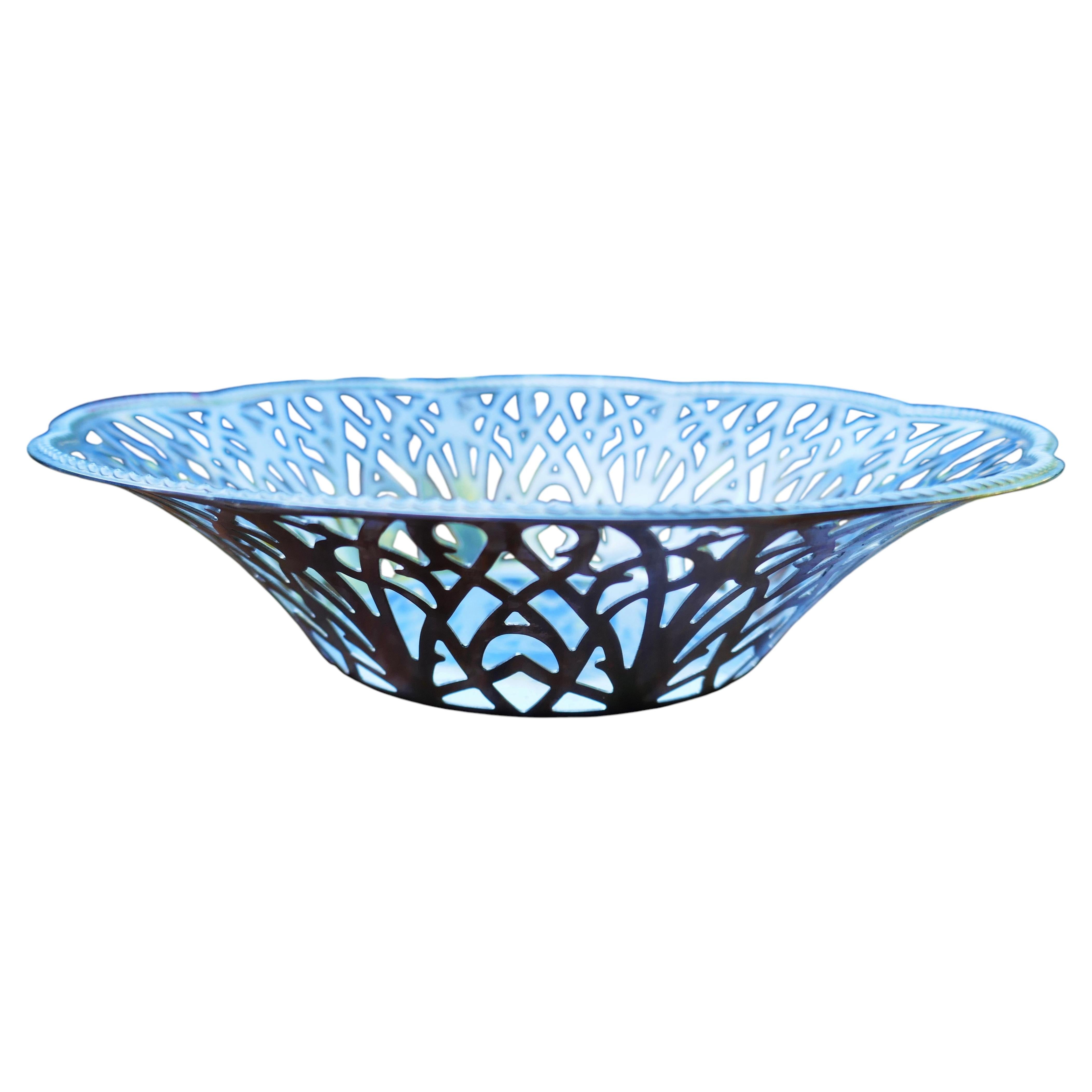 Pre-owned Alessi Alfra Centerpiece, Winner Of The Mercurio D'oro Award In Blue
