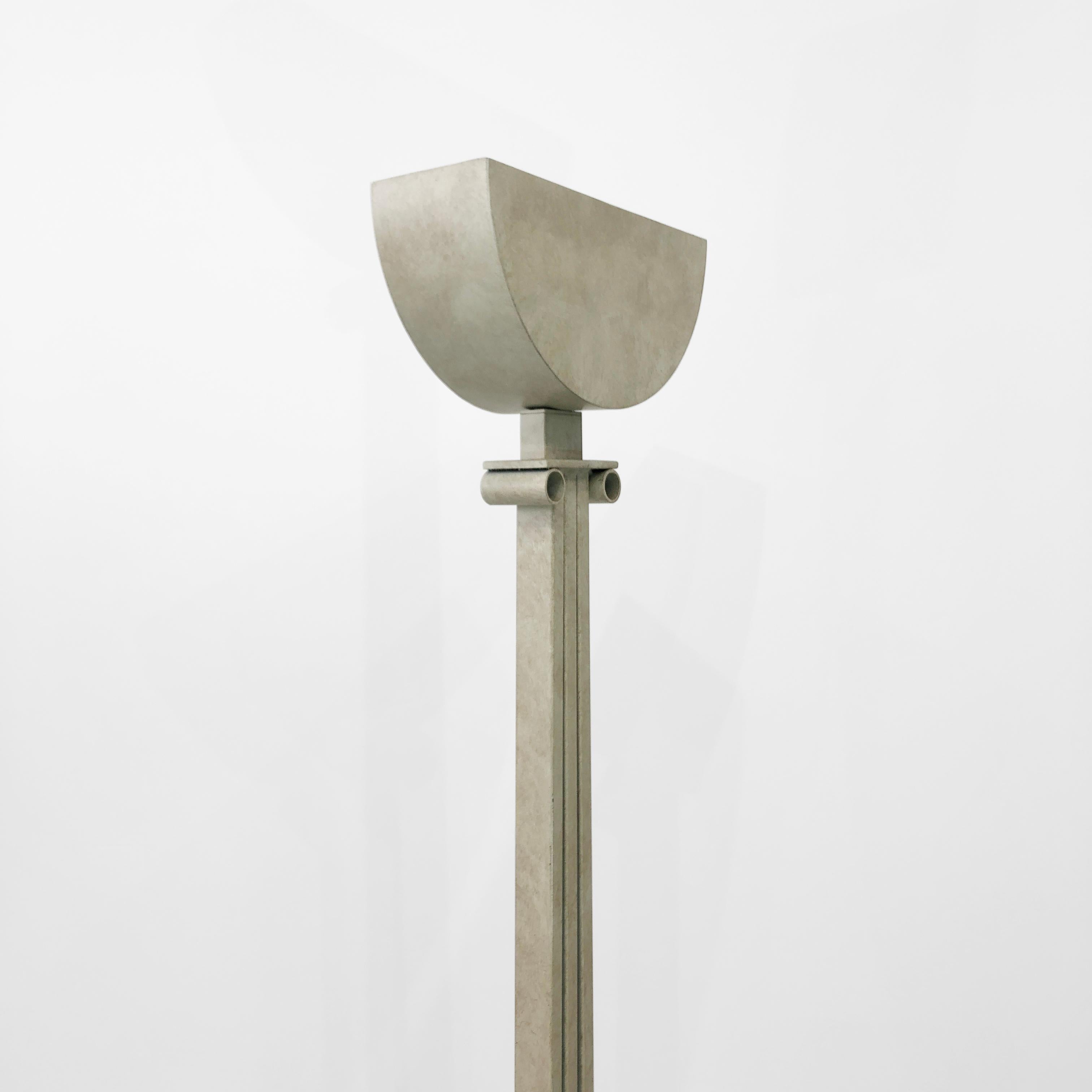 Alfrank Neoclassical Column Floor Lamp 1980s Postmodern Torchiere Uplighter  3
