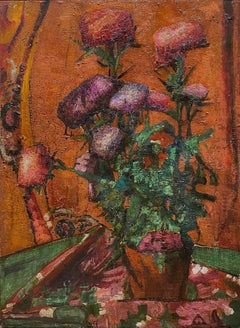 Floral Still Life, Post-Impressionist Early 20th Century Oil on Canvas