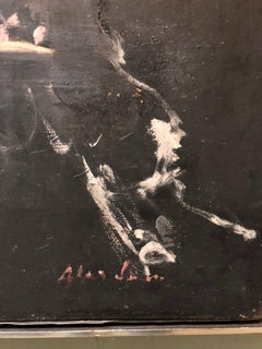 Pintura al óleo modernista polaca Escuela de París Bailarinas abstractas