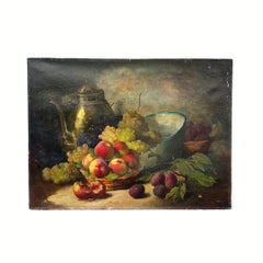 Naturalist Still Life of Fruit by Alfred-Arthur Brunel de Neuville, France