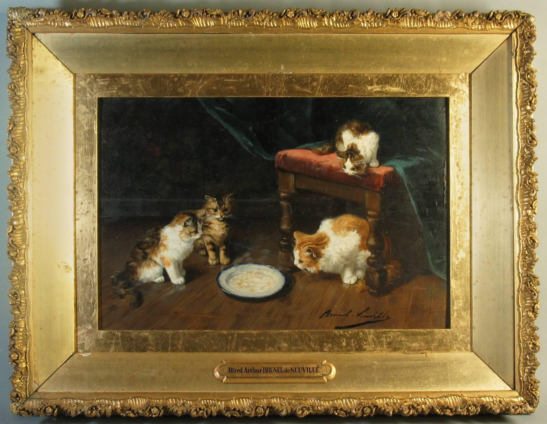 Peint à la main Alfred Arthur Brunel de Neuville, « Hot Milk » ( Milk Milk) en vente