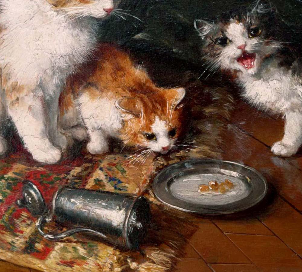 Alfred Arthur Brunel de Neuville war ein französischer Maler, der für seine Bilder von Stillleben und Tieren, insbesondere Katzen, bekannt war. Er wurde als Alfred Arthur Brunel am 8. Dezember 1852 in Paris als Sohn des Künstlers Léon Brunel