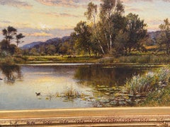 19th century English, landscape view on the Thames with