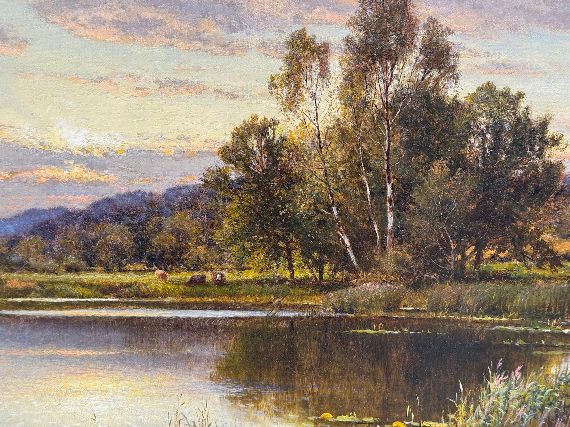 19th century English, landscape view on the Thames with (Braun), Landscape Painting, von Alfred Augustus Glendening Snr