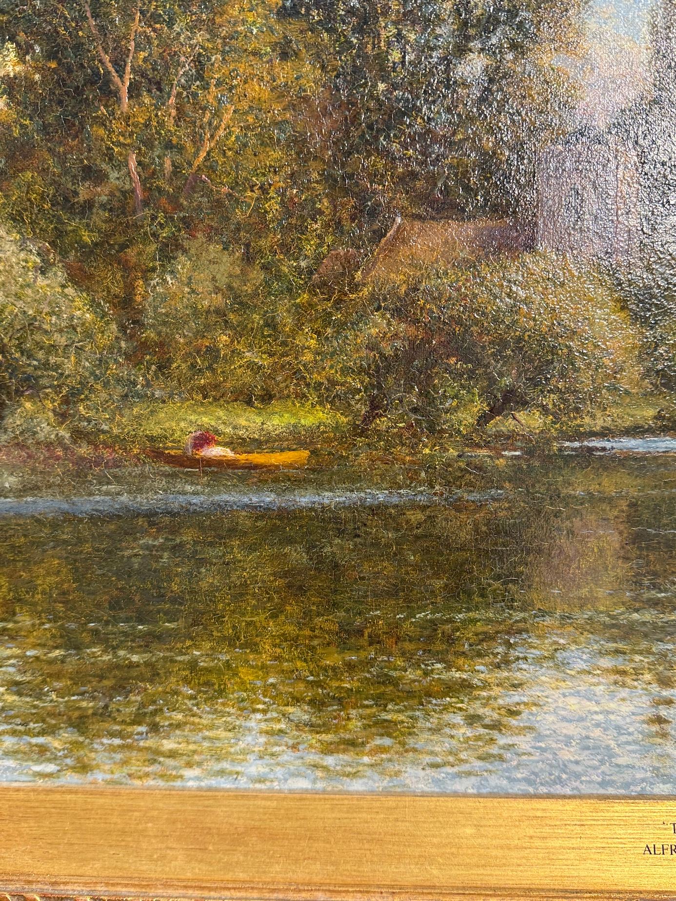 Englische Flusslandschaft der Bisham Abbey on the Thames des 20. Jahrhunderts, Fischer im Angebot 1