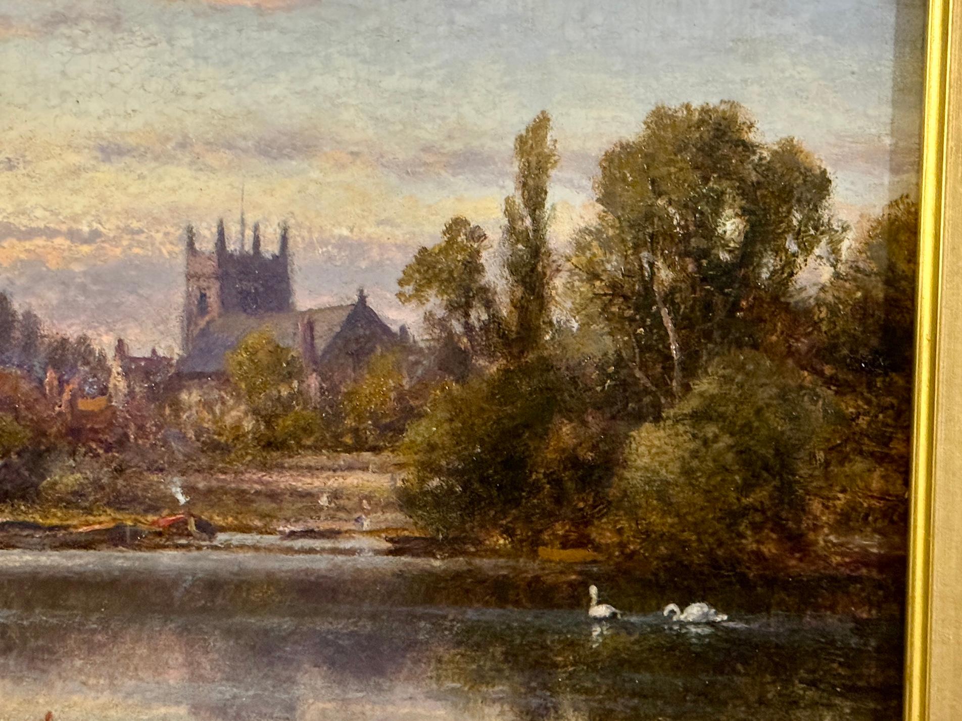 English Victorian River landscape, The Ferry on the Thames at Isleworth

 Augustus Glendening was a London landscape painter, who it is believed, was born in Greenwich around 1840. As a young man, he started work as a railway clerk before devoting