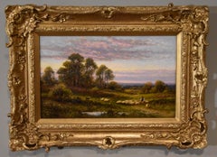 Landscape Oil Painting Pair by Alfred Augustus Glendening
