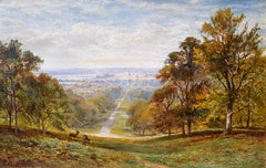 'Windsor Castle from the Long Walk' and 'River Scene' (Pair)