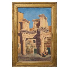 Alfred Ayscough Wilkinson 19th Century Grand Tour Watercolour of Minerva Temple