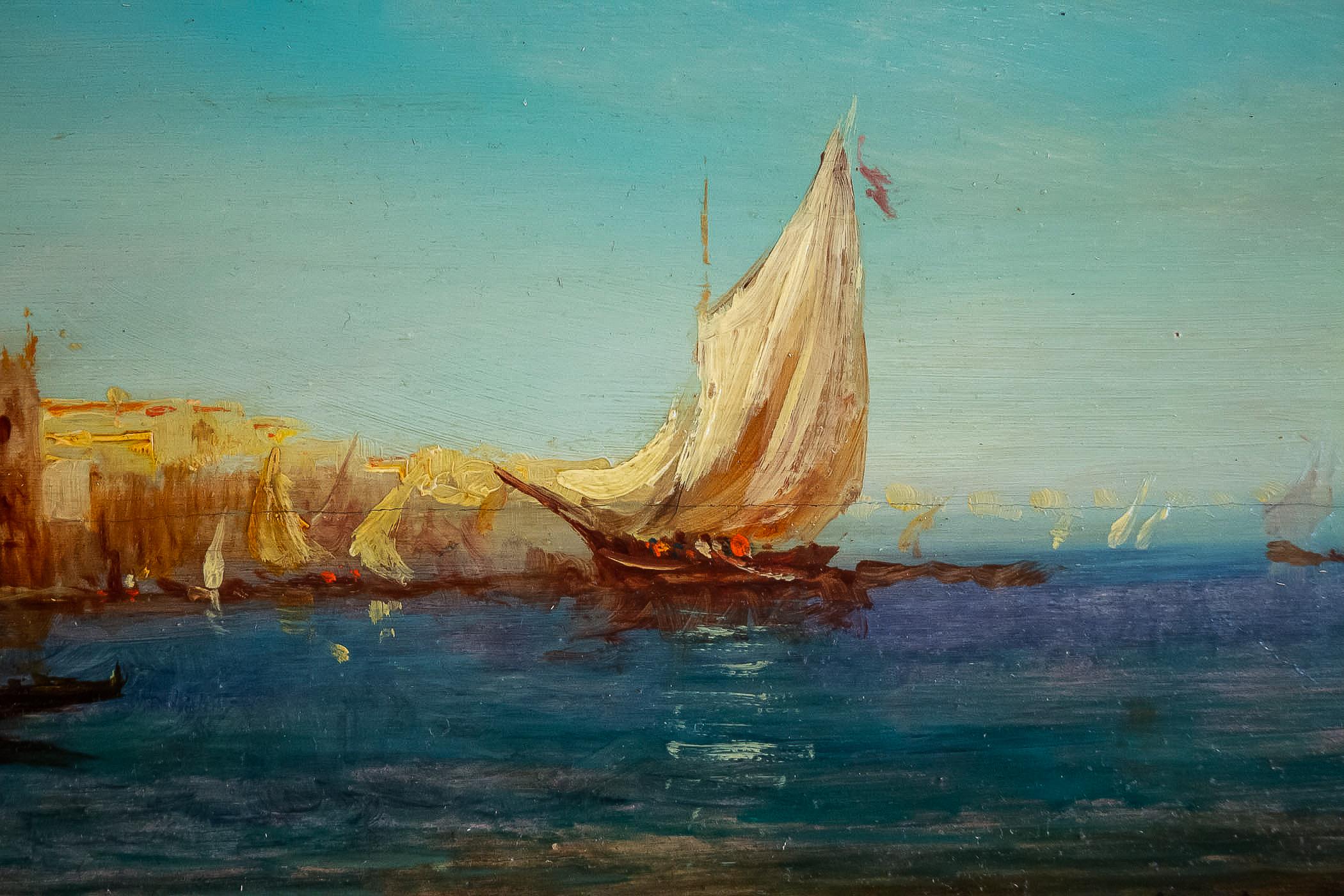 Alfred Bachmann, Pair of Oil on Panel Venice Views, circa 1890-1910 6