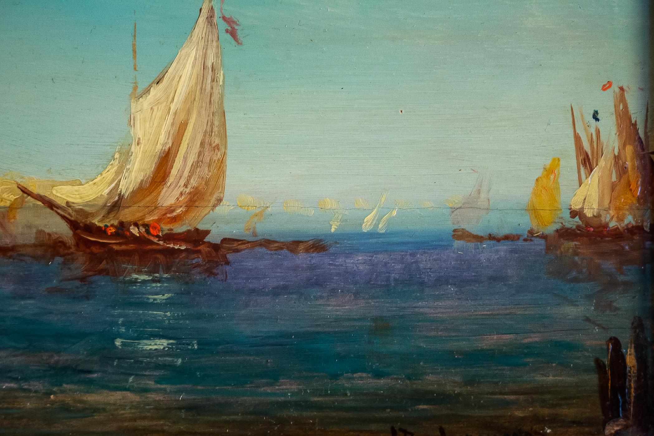 Alfred Bachmann, Pair of Oil on Panel Venice Views, circa 1890-1910 7