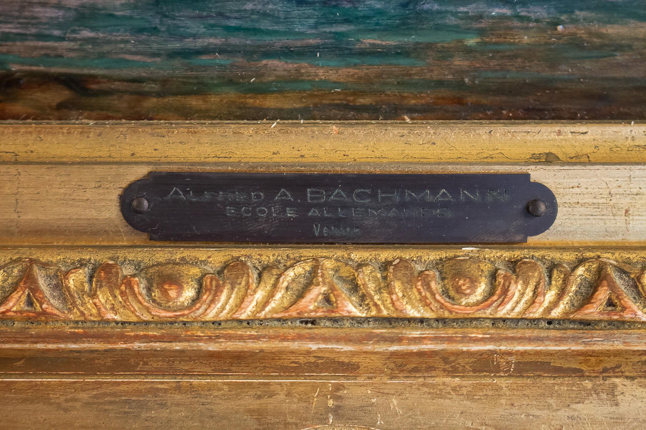 Alfred Bachmann, Pair of Oil on Panel Venice Views, circa 1890-1910 9