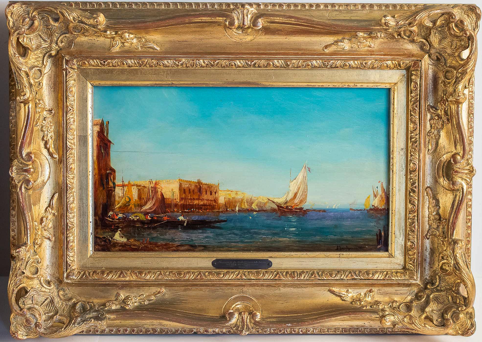 Alfred Bachmann, Pair of Oil on Panel Venice Views, circa 1890-1910 2