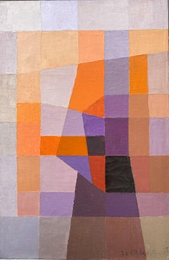 Composizione geometrica astratta, spirito di Paul Klee, modernista  Pittura svizzera