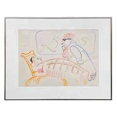 Alfred Bendiner “High Sea” Watercolor, 1963