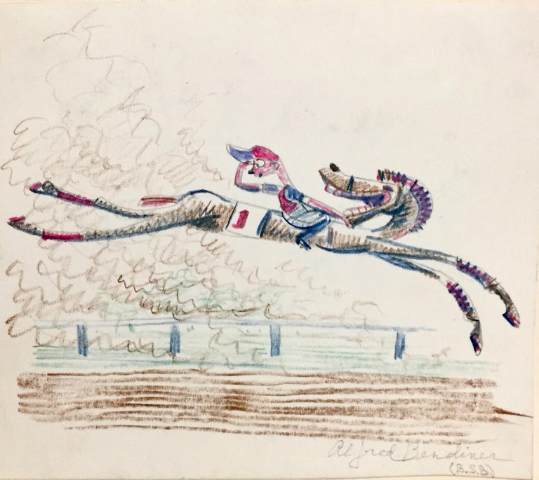 Alfred Bendiner Animal Print - Horse Laugh