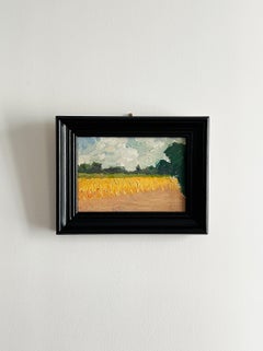 Impressionist landscape, oil on cardboard