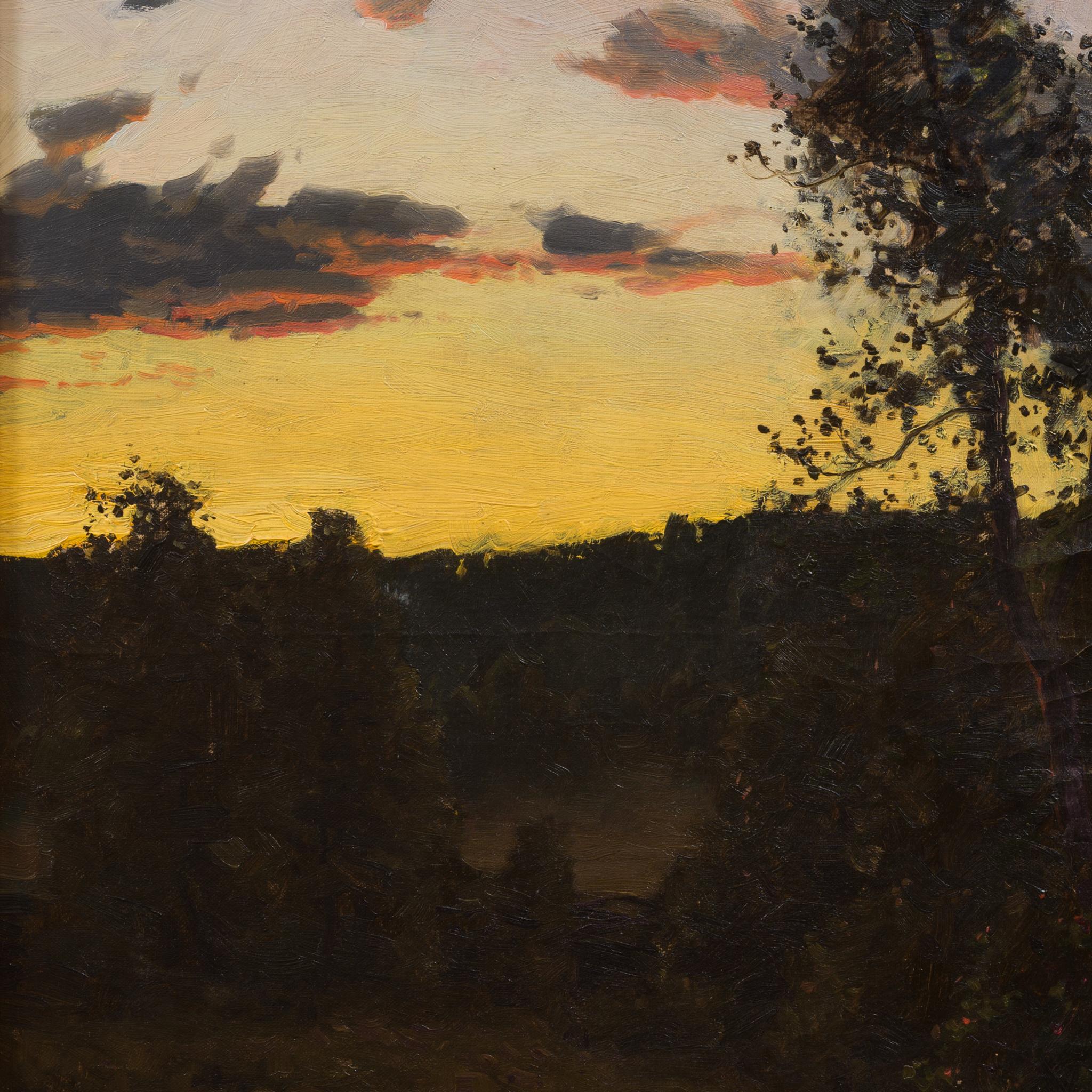Landscape Oil Painting Called Golden Horizon By Swedish Artist Alfred Bergström 3