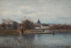 Stockholm View, Naturalistic Oil on Canvas, Signed, Circa 1887