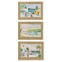 Alfred Birdsey Group of Three Vintage Bermuda Watercolors