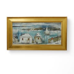 Alfred Birdsey Vintage Bermuda Bayscape Painting