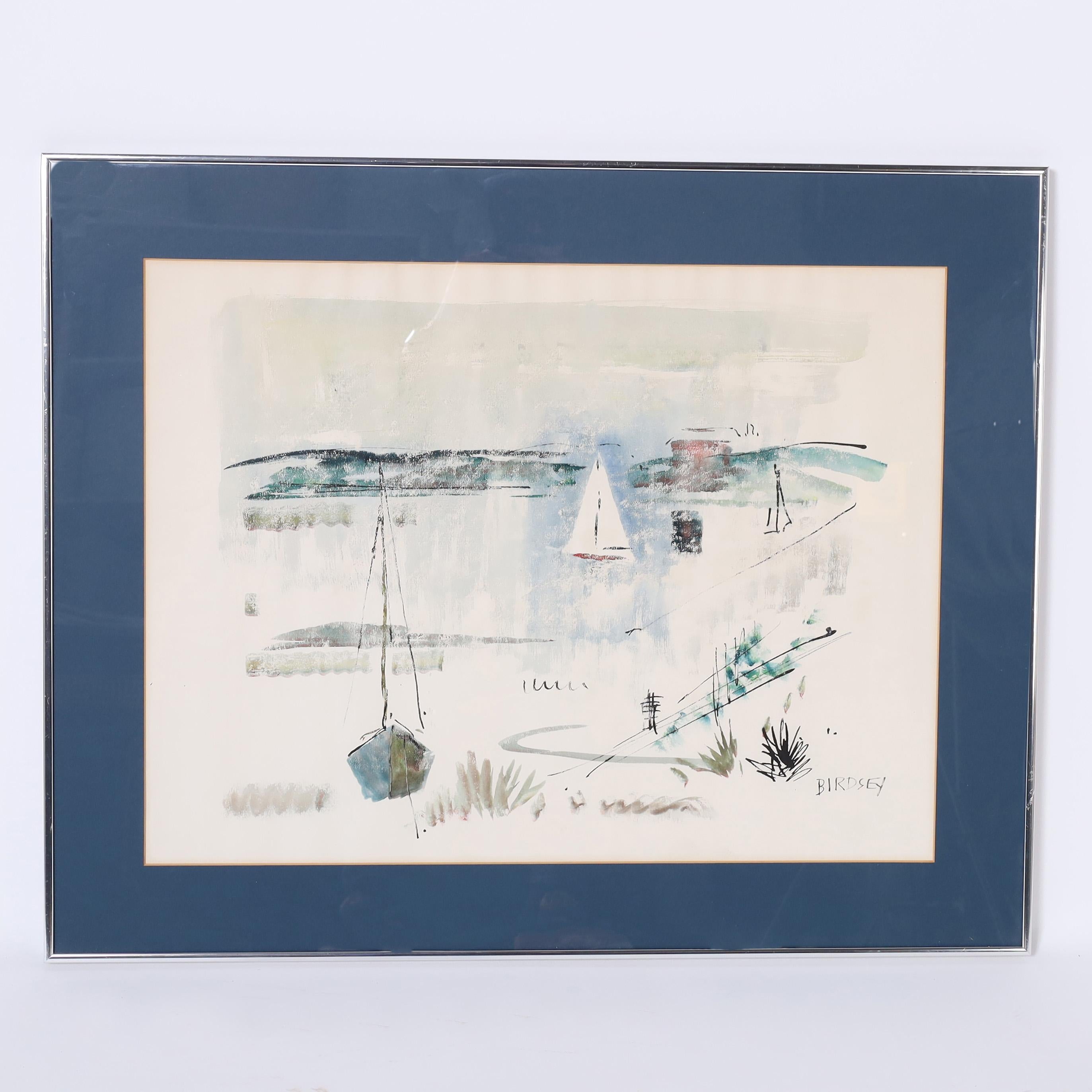 Pair of Watercolors on Paper of Bermuda by Alfred Birdsey 5