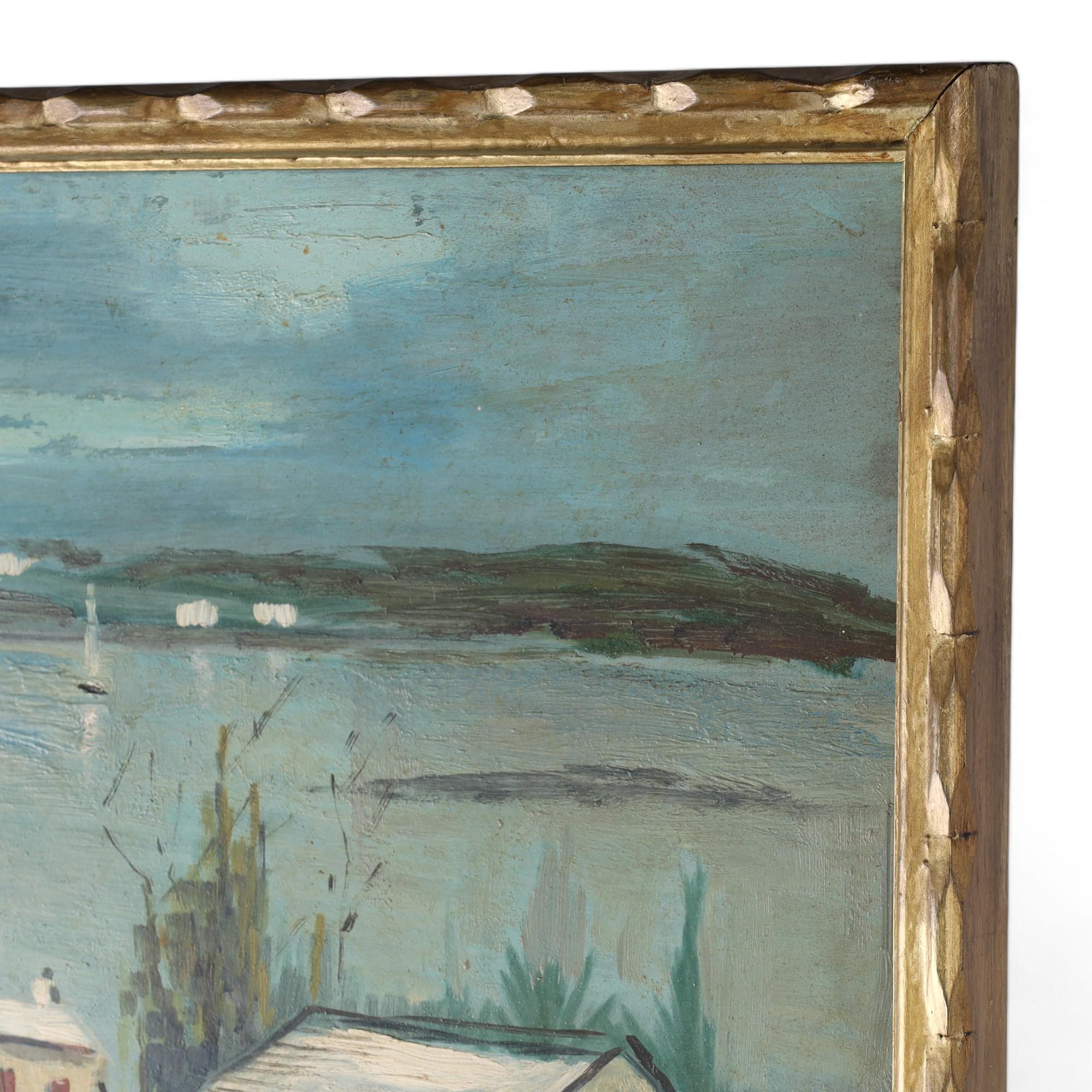 Vintage Painting on Board of a Bermuda Bayscape by Alfred Birdsey 4