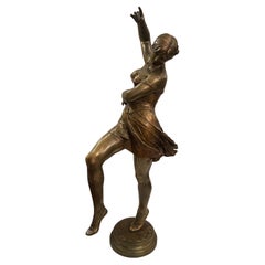 Alfred Boucher Bronze Sculpture Spanish Dancer With Castanet Danseuse Espagnole