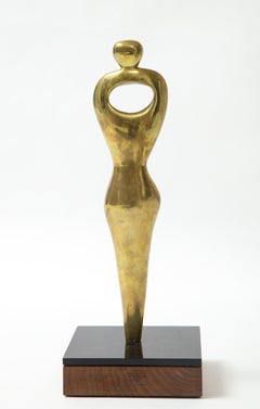 Figure abstraite en bronze d'Alfred Burlini
