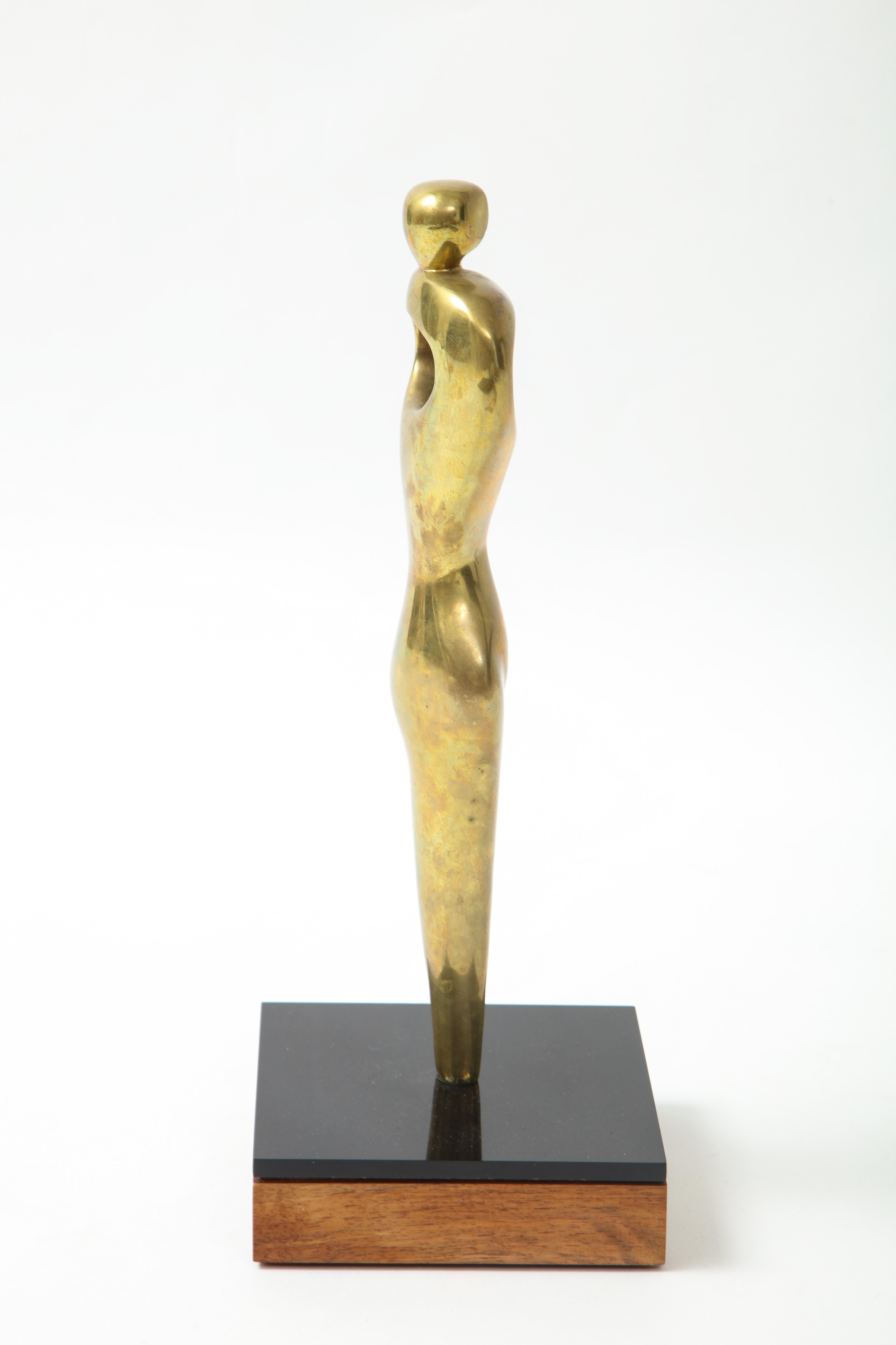 American Alfred Burlini Abstract Bronze Figure For Sale