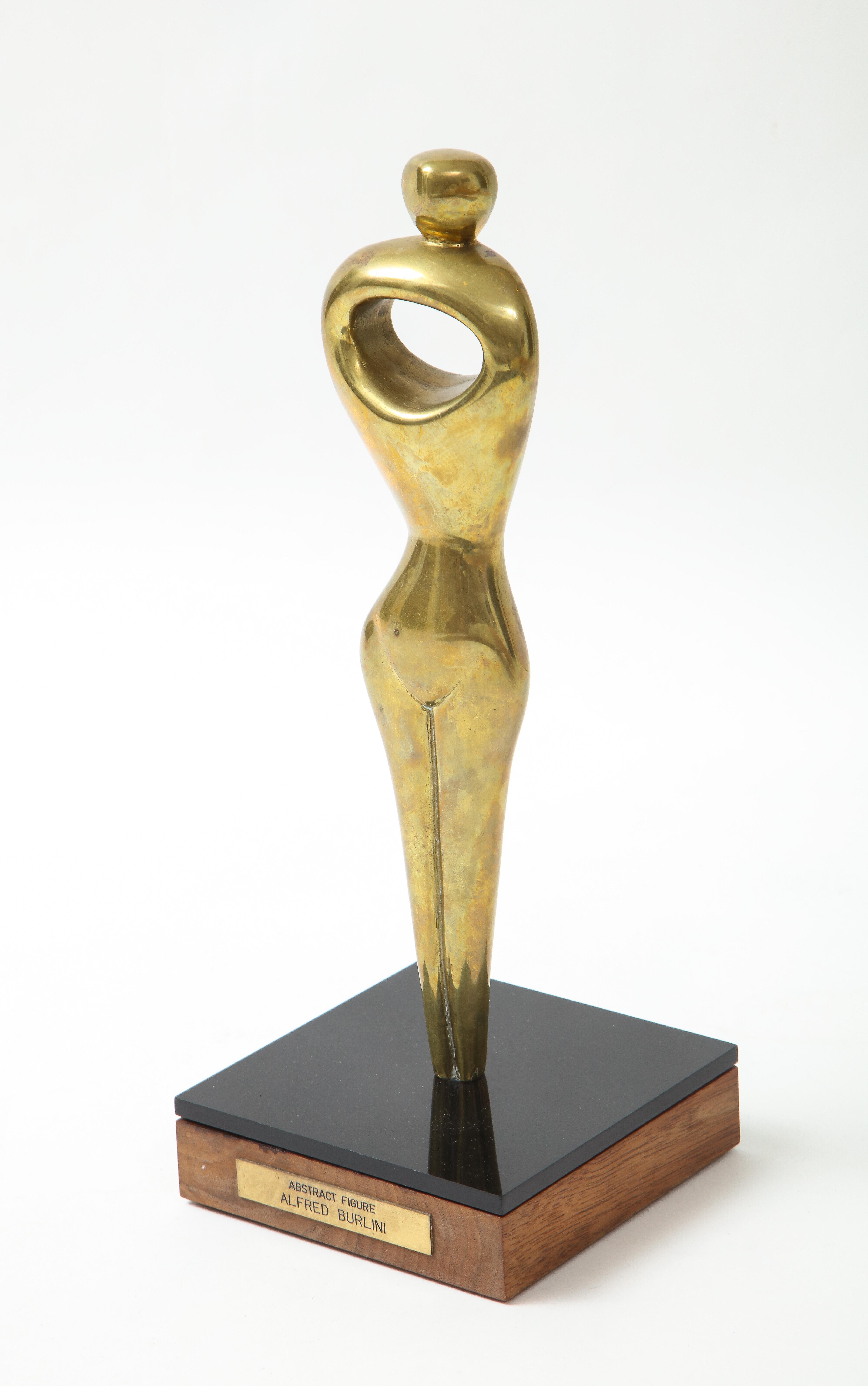 Alfred Burlini Abstract Bronze Figure In Good Condition For Sale In New York, NY
