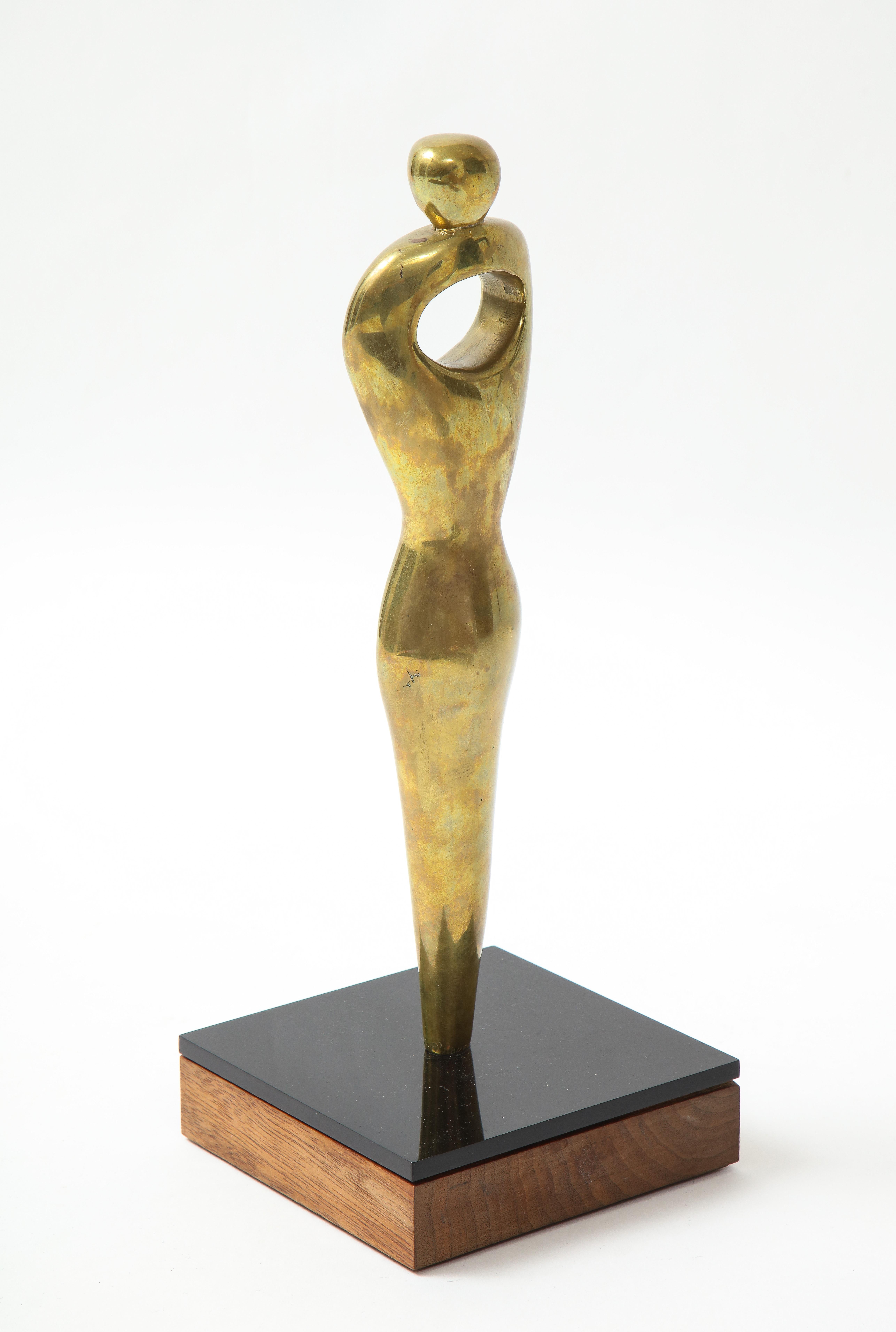 20th Century Alfred Burlini Abstract Bronze Figure For Sale
