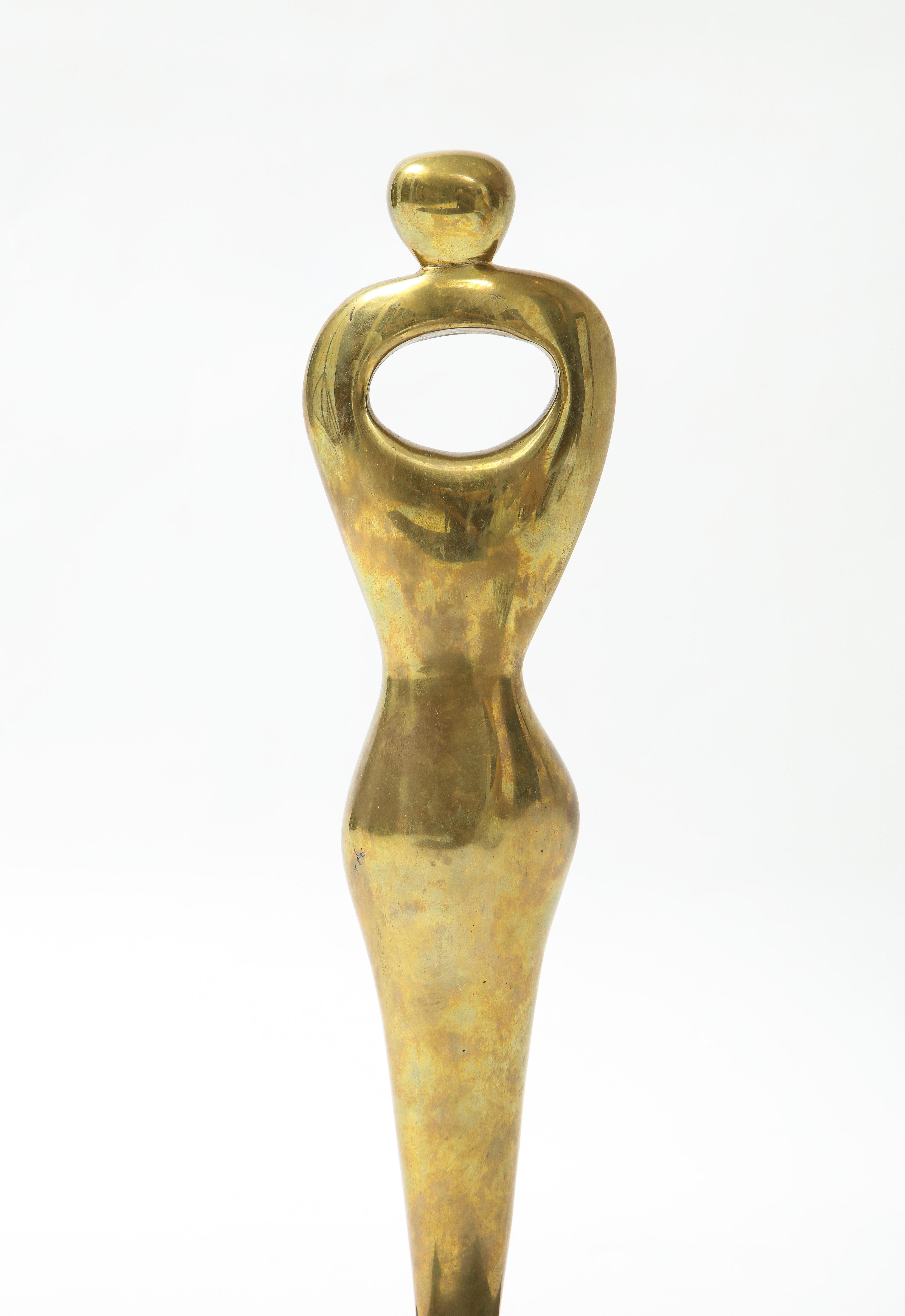 Alfred Burlini Abstract Bronze Figure For Sale 1