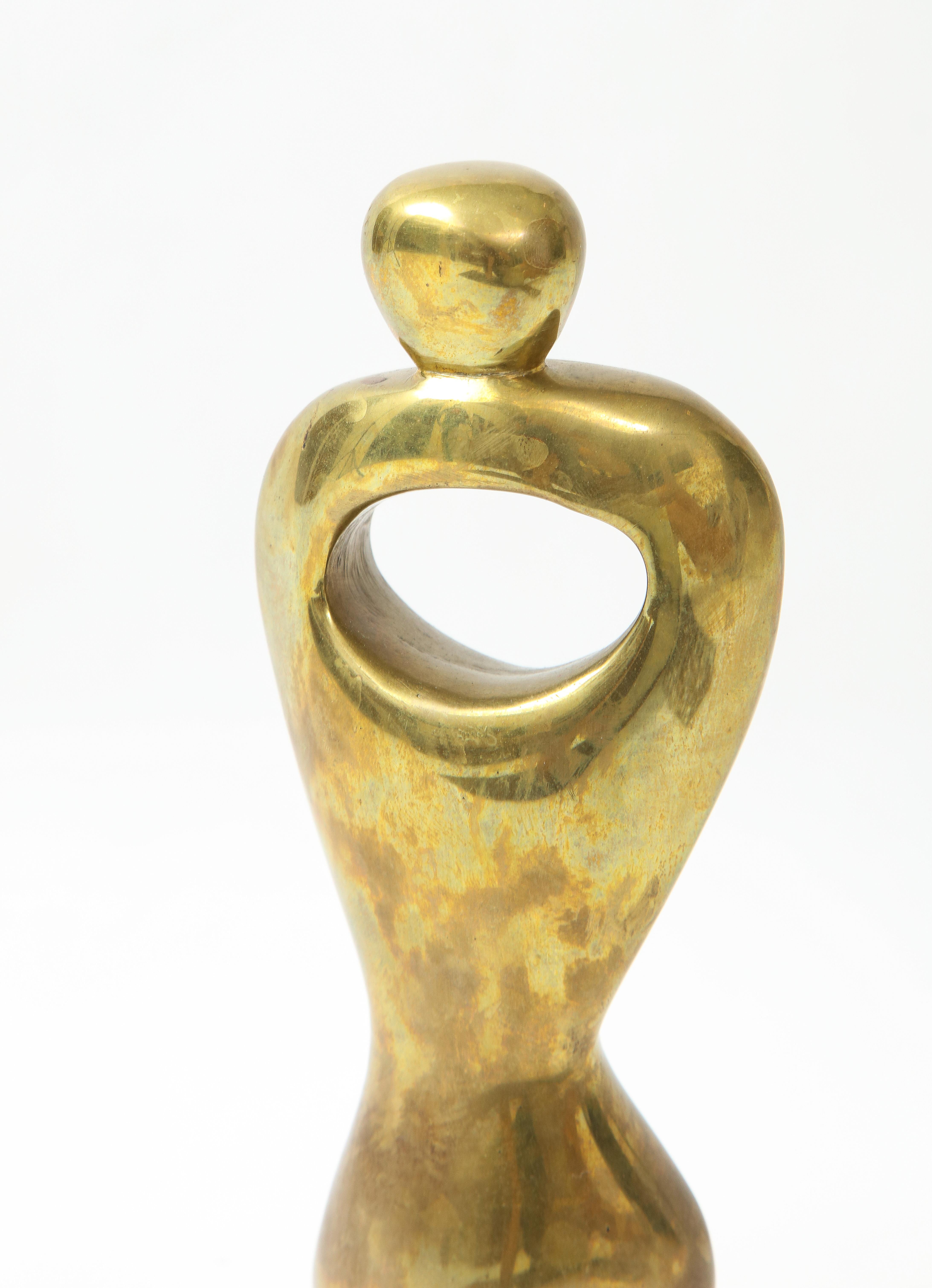 Alfred Burlini Abstract Bronze Figure For Sale 3