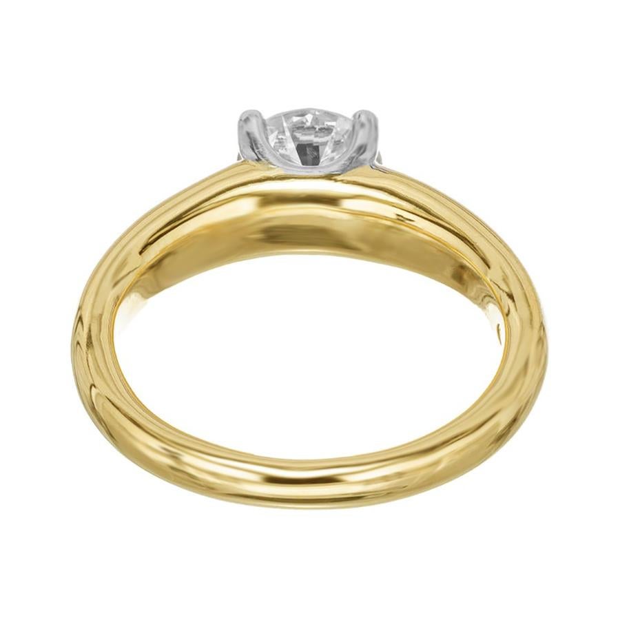 Alfred Butler, bague de fiançailles solitaire en or avec diamant de 1,15 carat certifié EGL en vente 2