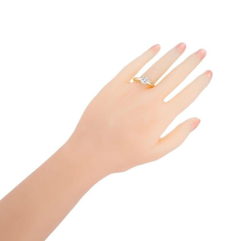 Alfred Butler, bague de fiançailles solitaire en or avec diamant de 1,15 carat certifié EGL en vente 3