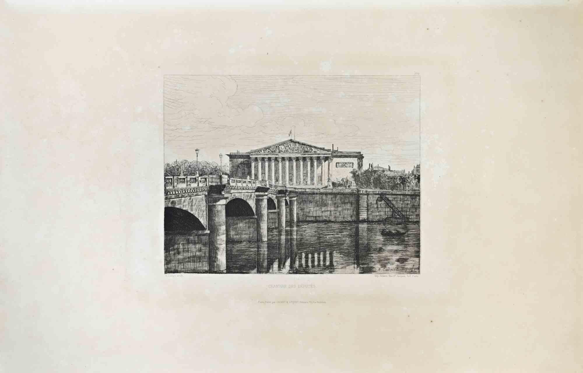Chambre des Députés is an artwork realized by Alfred Cadart in the 1870s.

Etching.

Image size:19x25

Good conditions.



Realized for the "Société des Aquafortistes. Born on the initiative of the publisher Alfred Cadart, the Société des