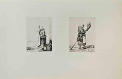 Dans la Rue - Etching by Alfred Cadart - 1870s