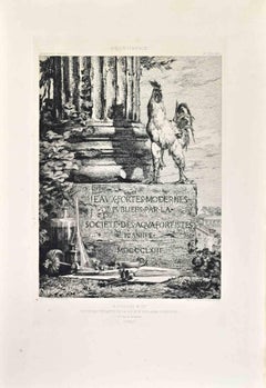 La Societe Des Aqua Fortistes – Frontispiece – Radierung von Alfred Cadart – 1860er Jahre