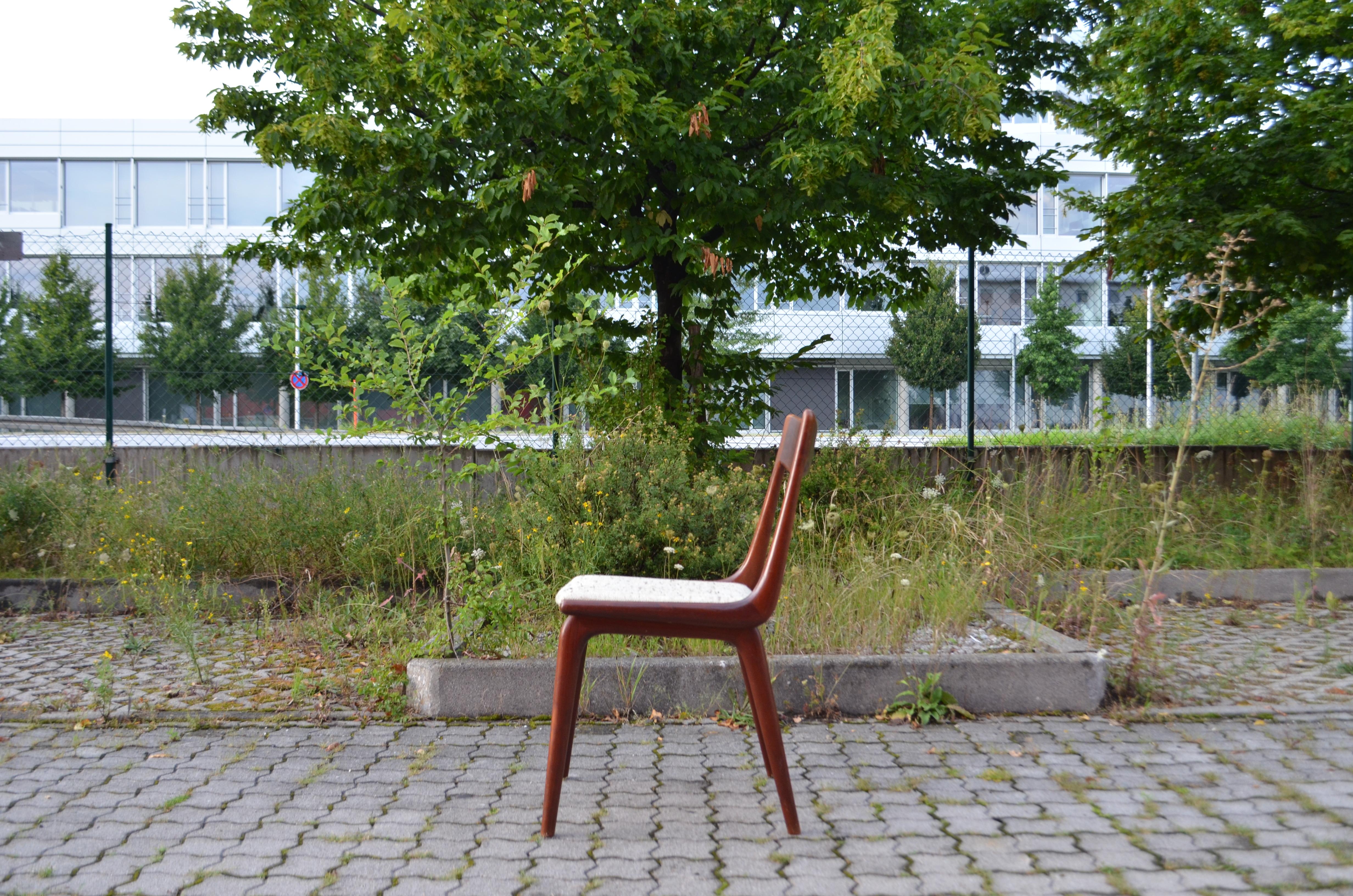 Alfred Christensen Boomerang for Slagelse Danish Teak Dining Chair Set of 4 For Sale 4