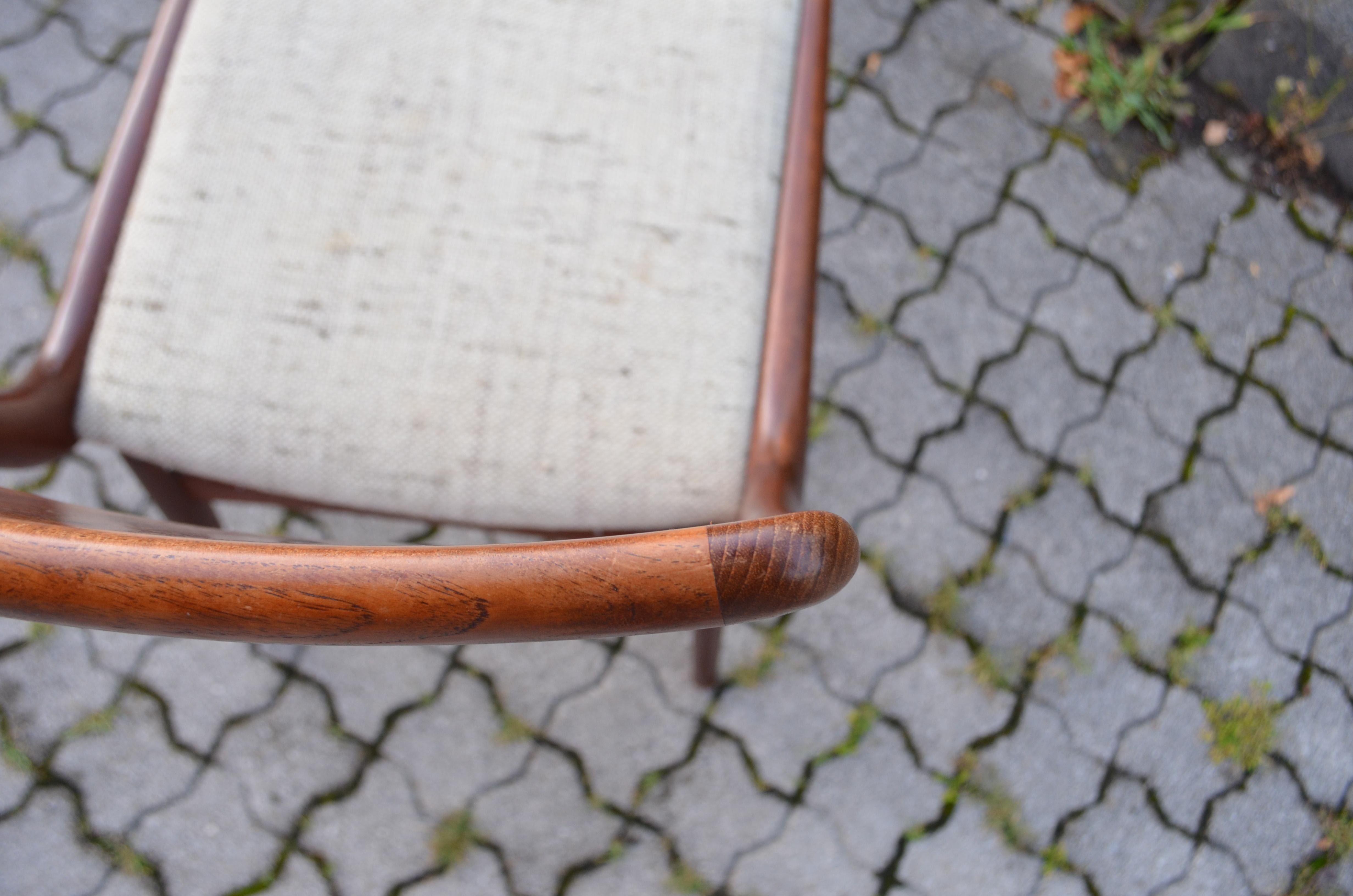 Alfred Christensen Boomerang for Slagelse Danish Teak Dining Chair Set of 4 For Sale 7