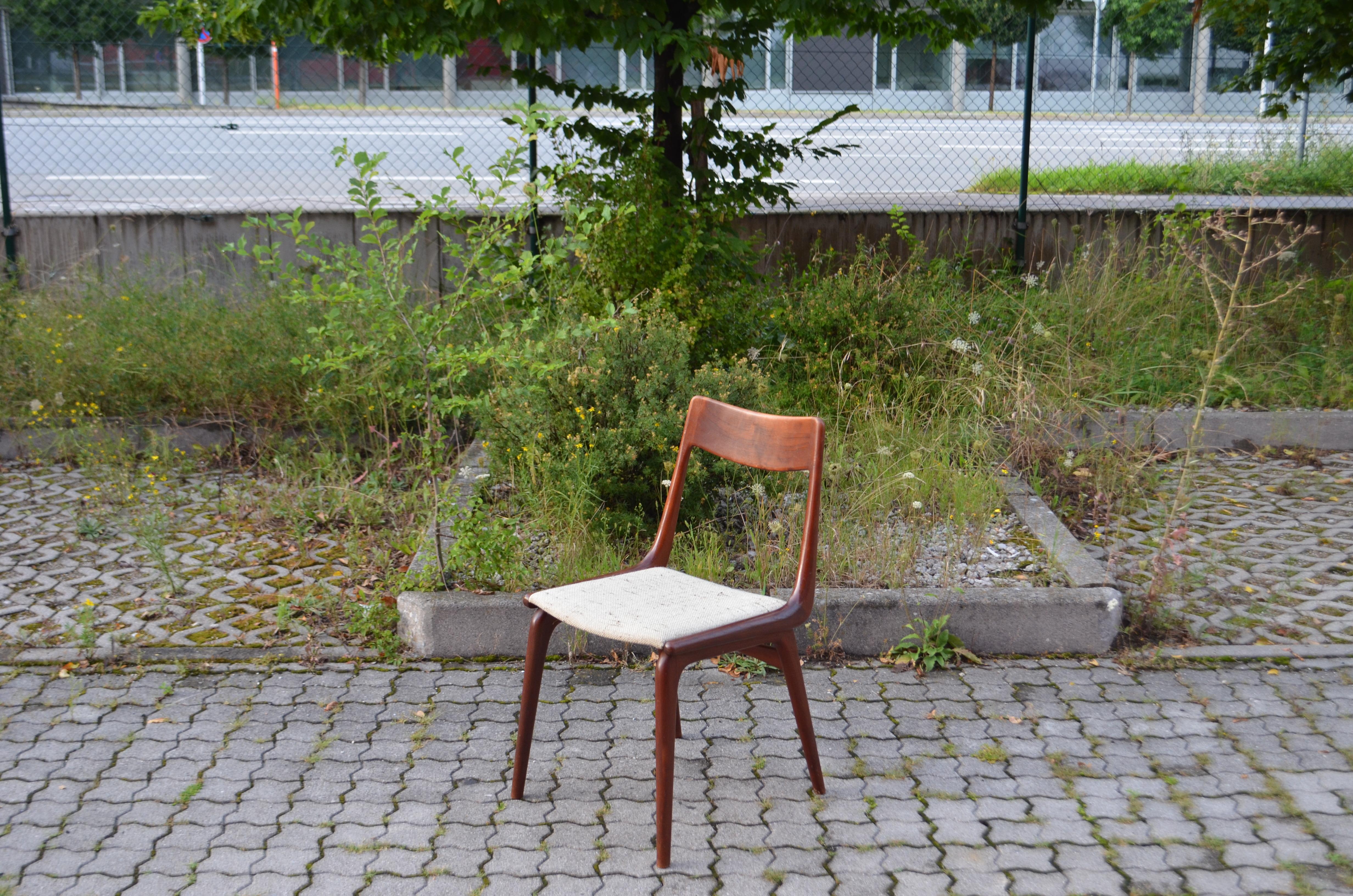 Set di 4 sedie da pranzo in teak danese di Alfred Christensen Boomerang for Slagelse in vendita 11