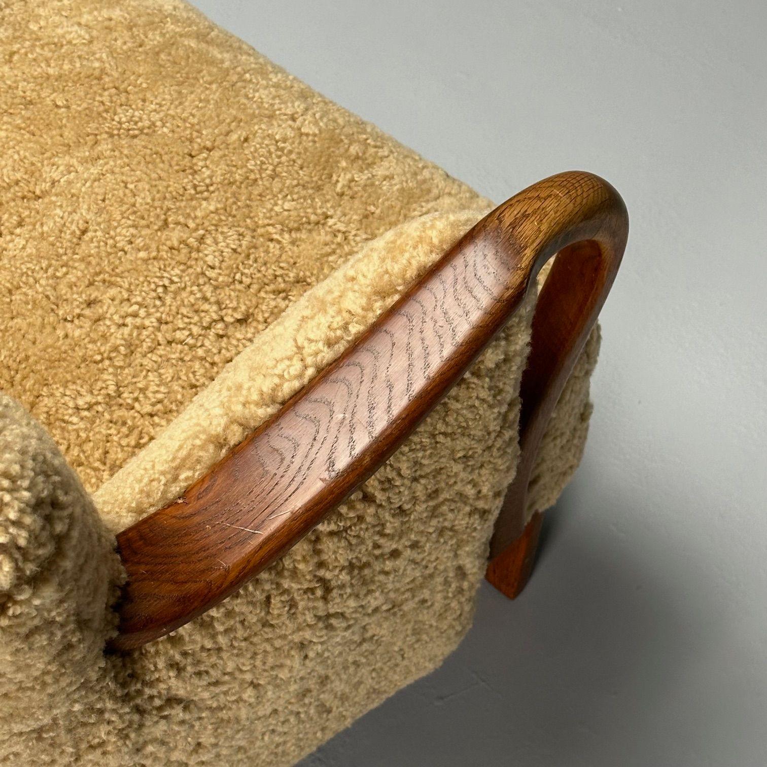 Alfred Christensen, Danish Mid-Century Modern, Lounge Chairs, Sheepskin, Oak 6