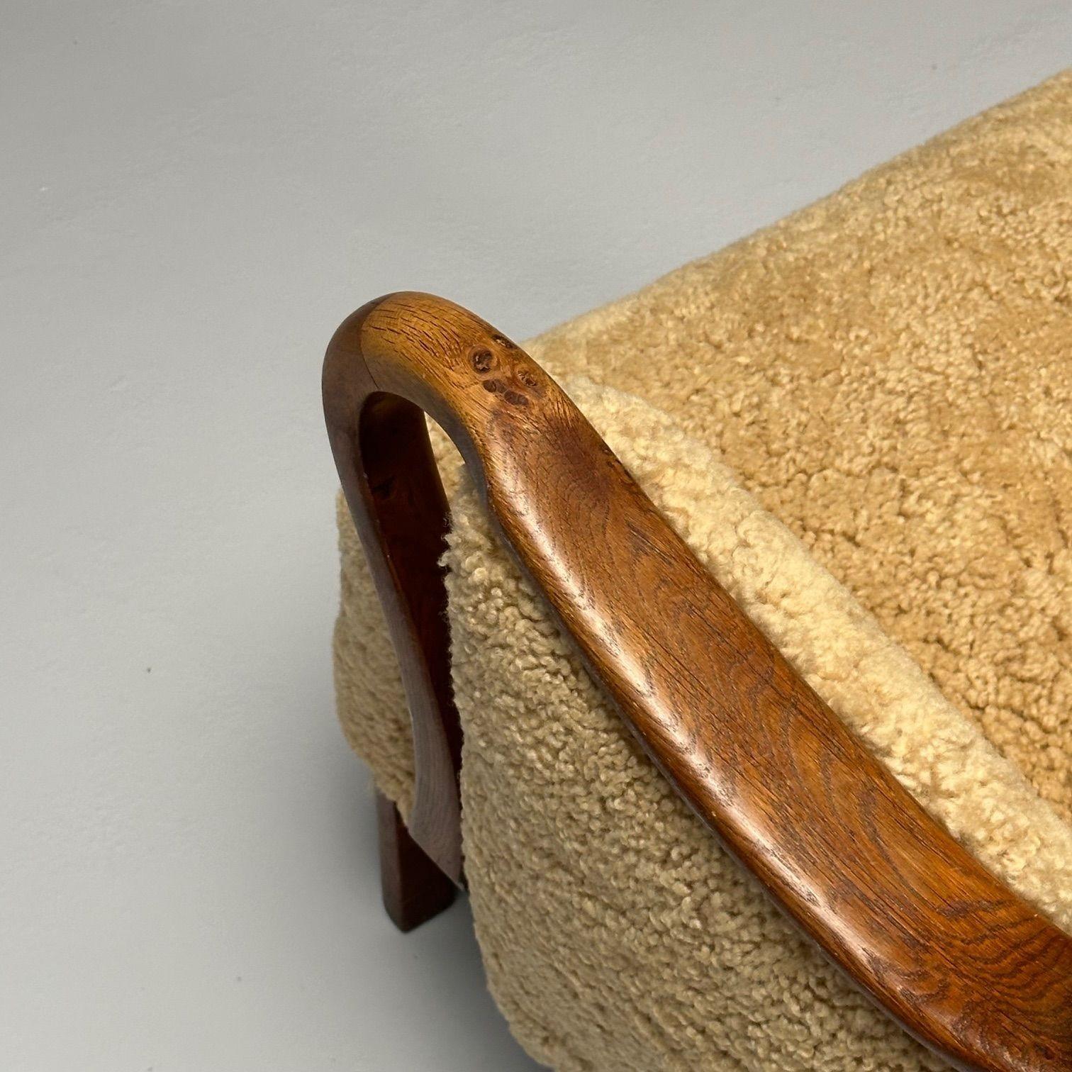 Alfred Christensen, Danish Mid-Century Modern, Lounge Chairs, Sheepskin, Oak 7