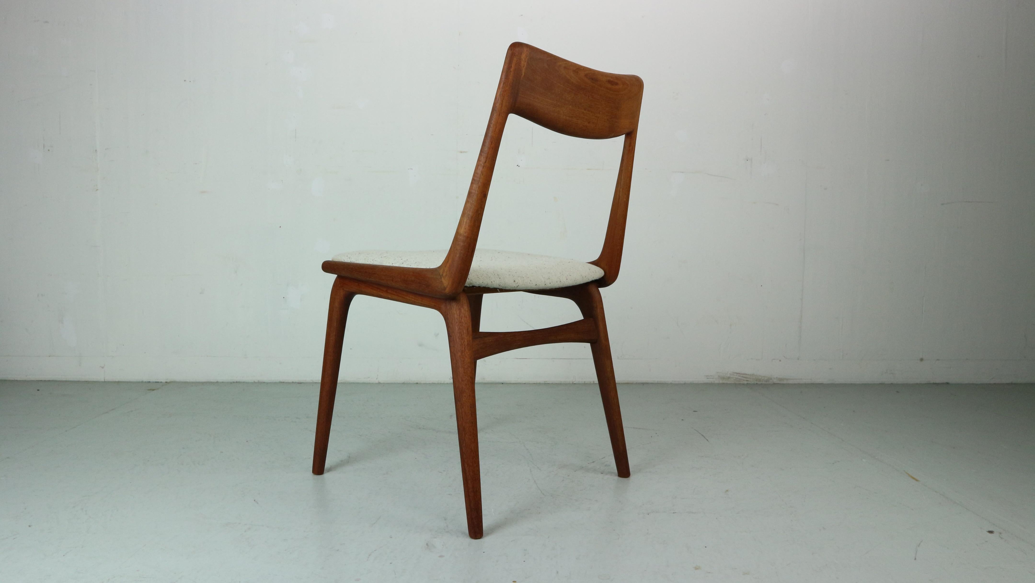 Alfred Christensen: 4er-Set Stühle „Boomerang“ aus dänischem Teakholz im Angebot 4